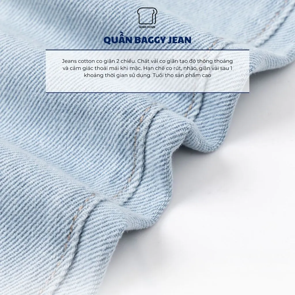 Ảnh Quần baggy jean nam RETRO BAMI HOME quần dài jean nam ống suông phong cách Hàn Quốc QJ07 4