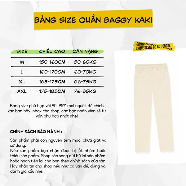 Ảnh Quần Baggy Kaki Unisex Basic nam nữ cạp chun ống rộng phong cách Hàn Quốc ELNIDO 3