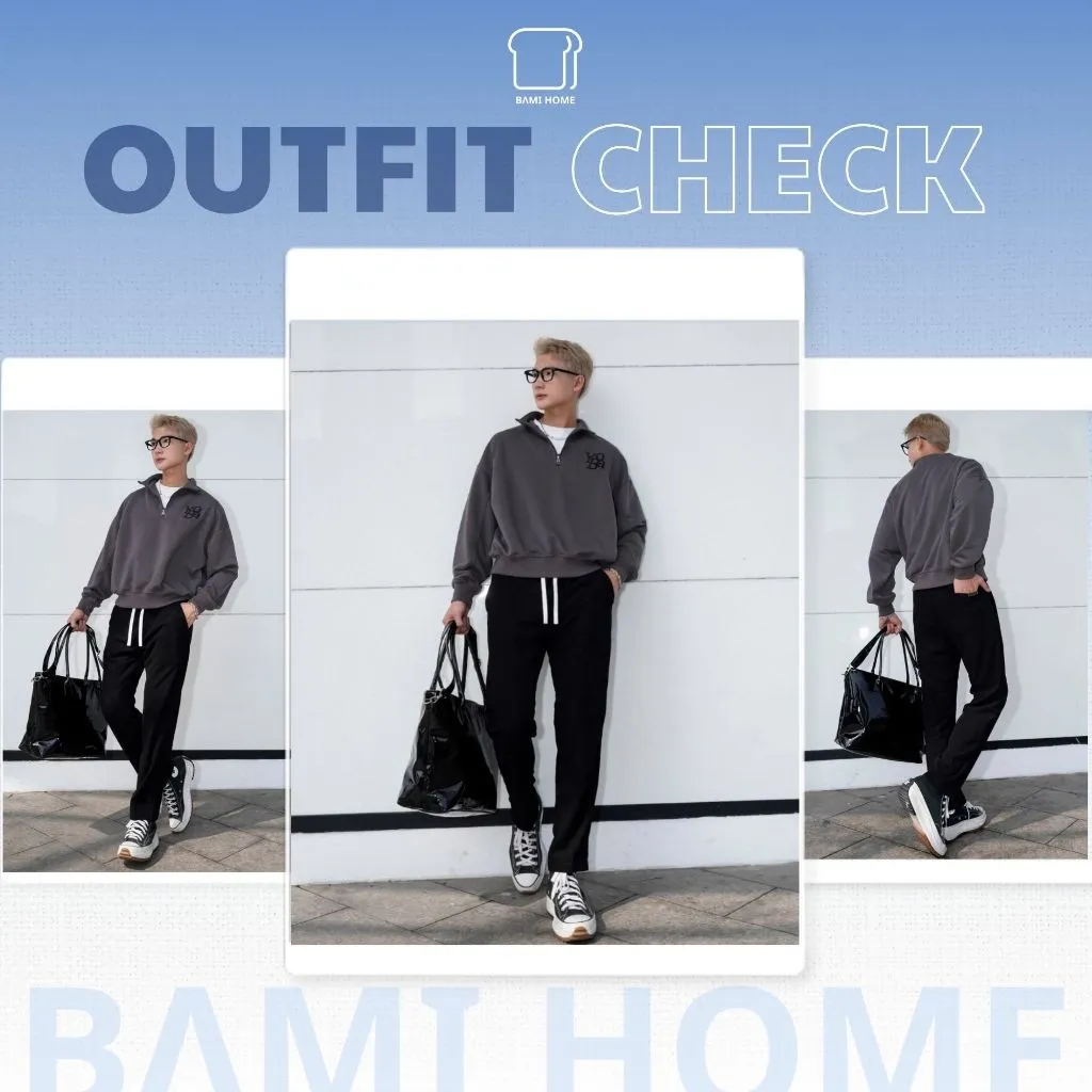 Ảnh Quần baggy lưng thun nam BAMIHOME baggy nam nhung tổ ong QBG02 4