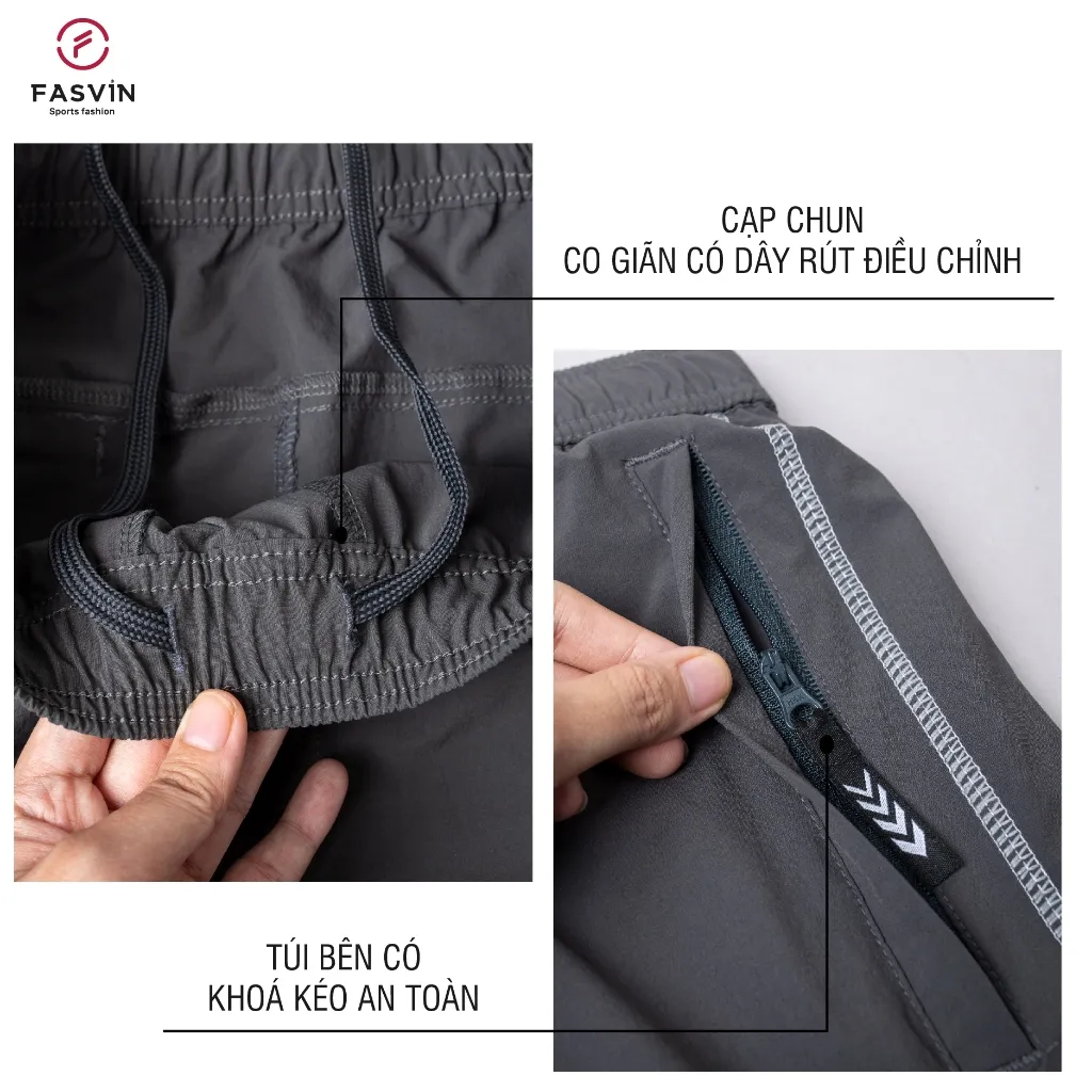 Ảnh Quần Dài Gió Cạp Chun Thể Thao Nam Fasvin DC23603.HN Vải Gió Chun 01 Lớp Chất Lượng Tốt Hàng Nhà Máy 3
