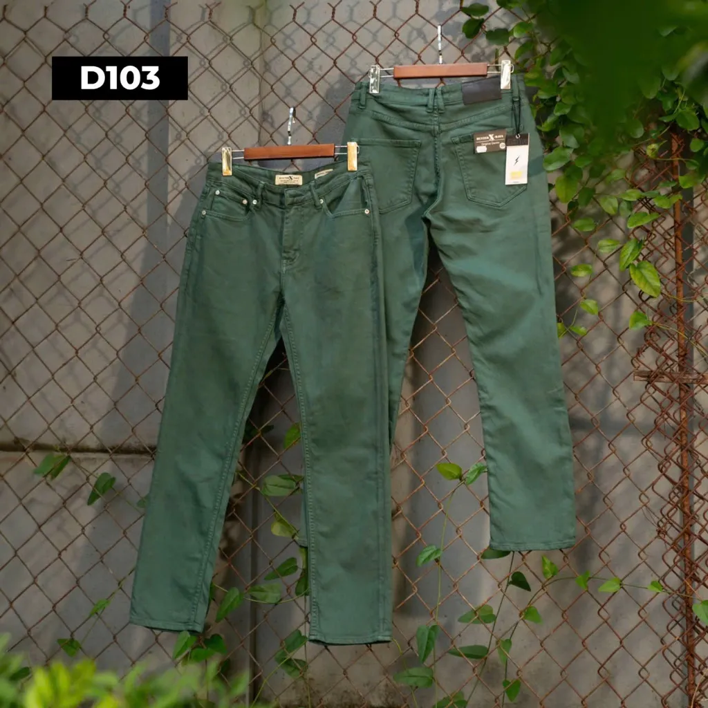Ảnh Quần Dài Jeans Nam Mộc Nhuộm 5 Màu Form Slimfit Chất Denim Spandex Co Giãn Justmen 3