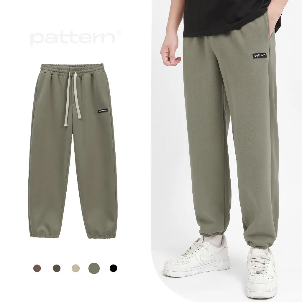 Ảnh Quần Dài Jogger Nỉ Hàn Basic Ver1 Rút Bo Gấu PATTERN PQ034 4