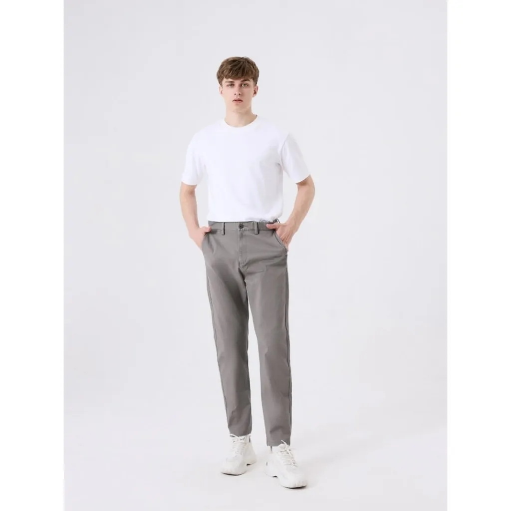 Ảnh Quần Dài Kaki Trơn Nam Lưng Gài Ống Đứng Thời Trang Thương Hiệu Y2010 No Style M115 Vol 24 23649 |YaMe| 4