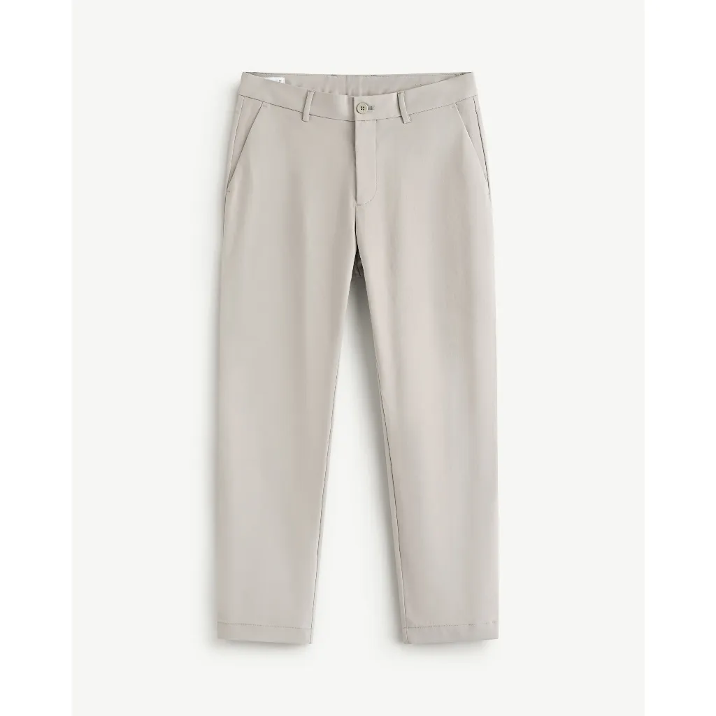 Ảnh Quần Dài Khaki Nam Vải Dobby Texture Form Slim Cropped - Routine 10S25PCA010 4