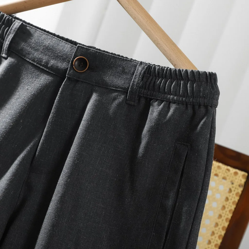 Ảnh Quần Dài Linen nam MK CLEVER Chất liệu Linen mềm mịn, thoáng mát, cạp thun thoải mái, form suông thanh lịch 3