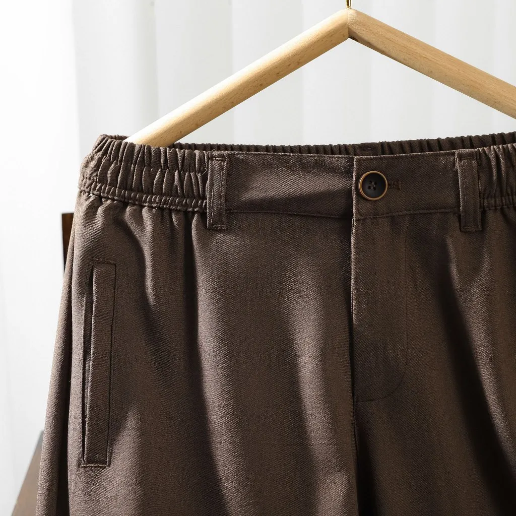 Ảnh Quần Dài Linen nam MK CLEVER Chất liệu Linen mềm mịn, thoáng mát, cạp thun thoải mái, form suông thanh lịch 4
