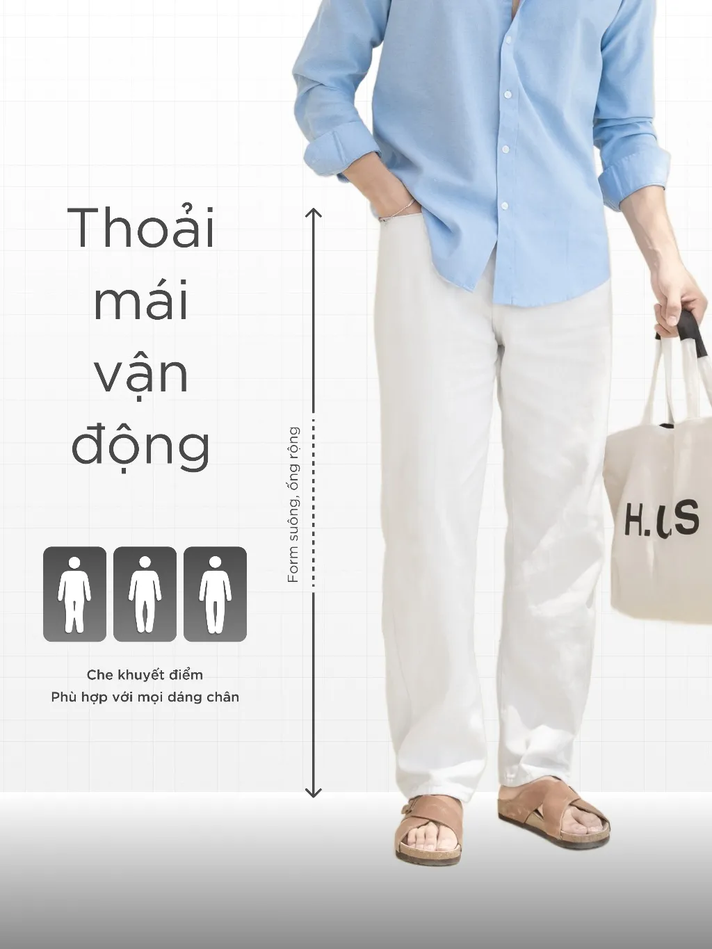 Ảnh Quần dài LINENE SIMON nam form suông, vải Linen mềm mịn, thoải mái, thanh lịch - HUSSIO 3