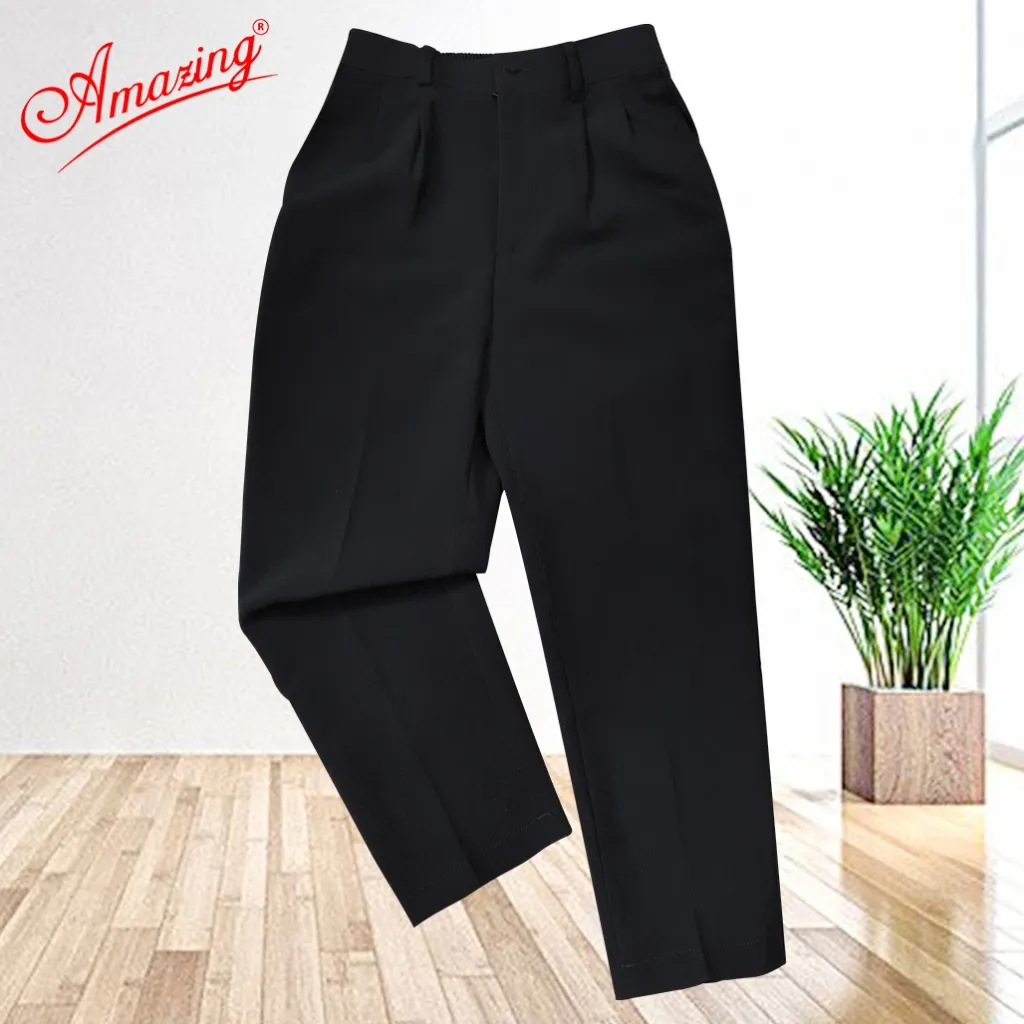 Ảnh Quần dài lưng chun học sinh Amazing, phong cách Baggy, Unisex, dây kéo trước,có 2 ly,size từ 20-85kg 3