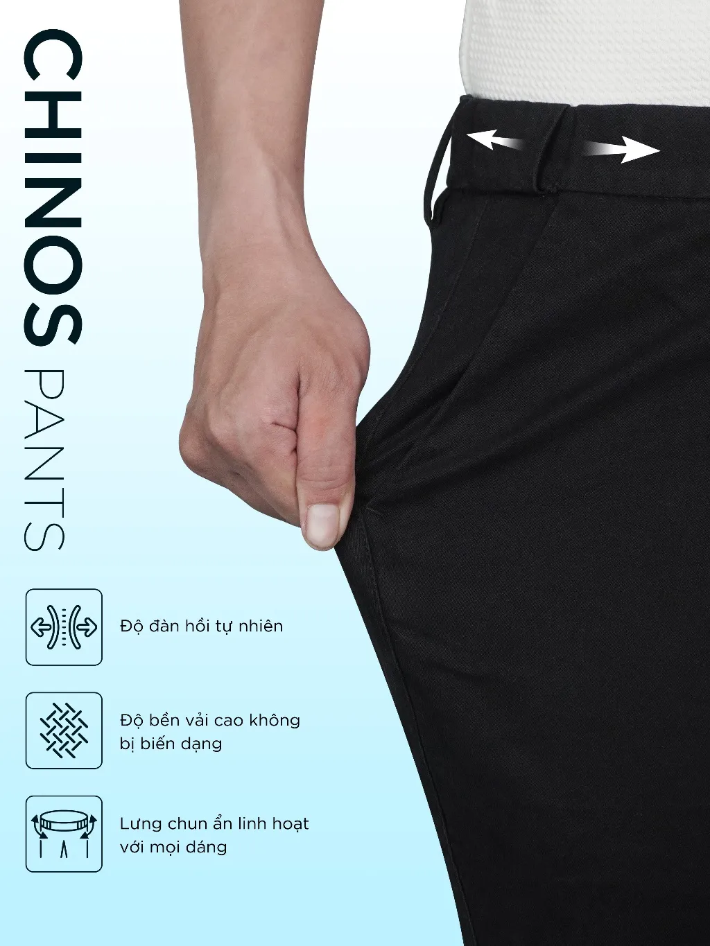 Ảnh Quần dài nam CHINOS vải Kaki nhung cao cấp, co giãn, mềm mịn, trẻ trung, thanh lịch - HUSSIO 2
