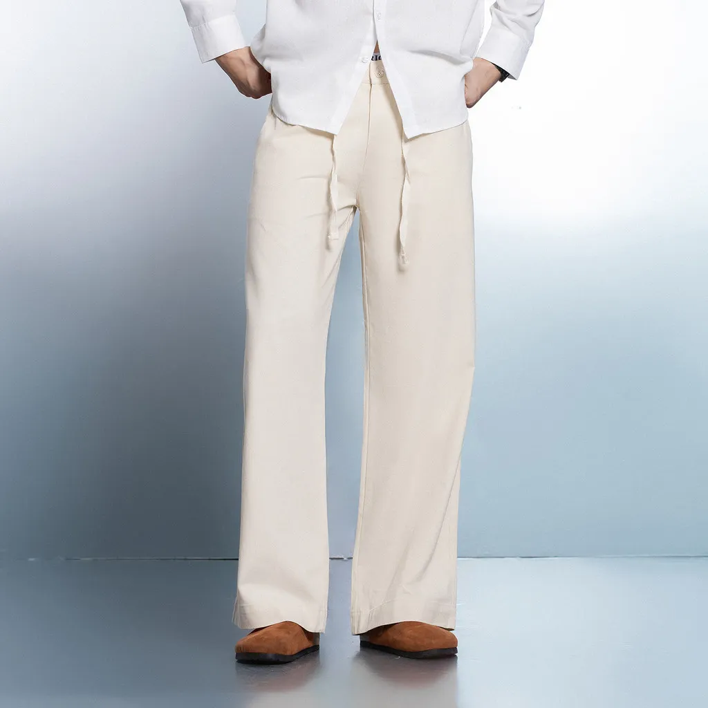 Ảnh Quần dài nam form RELAX RE2250 BD127 chất liệu linen basic đơn giản thoảng mát cao cấp đứng form nam tính BEN & TOD 1