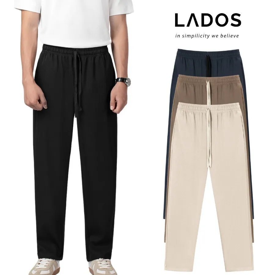 Ảnh Quần dài nam lưng chun LADOS-4139 chất vải kaki lạnh cao cấp form basic dễ phối đồ phong cách Hàn Quốc 1