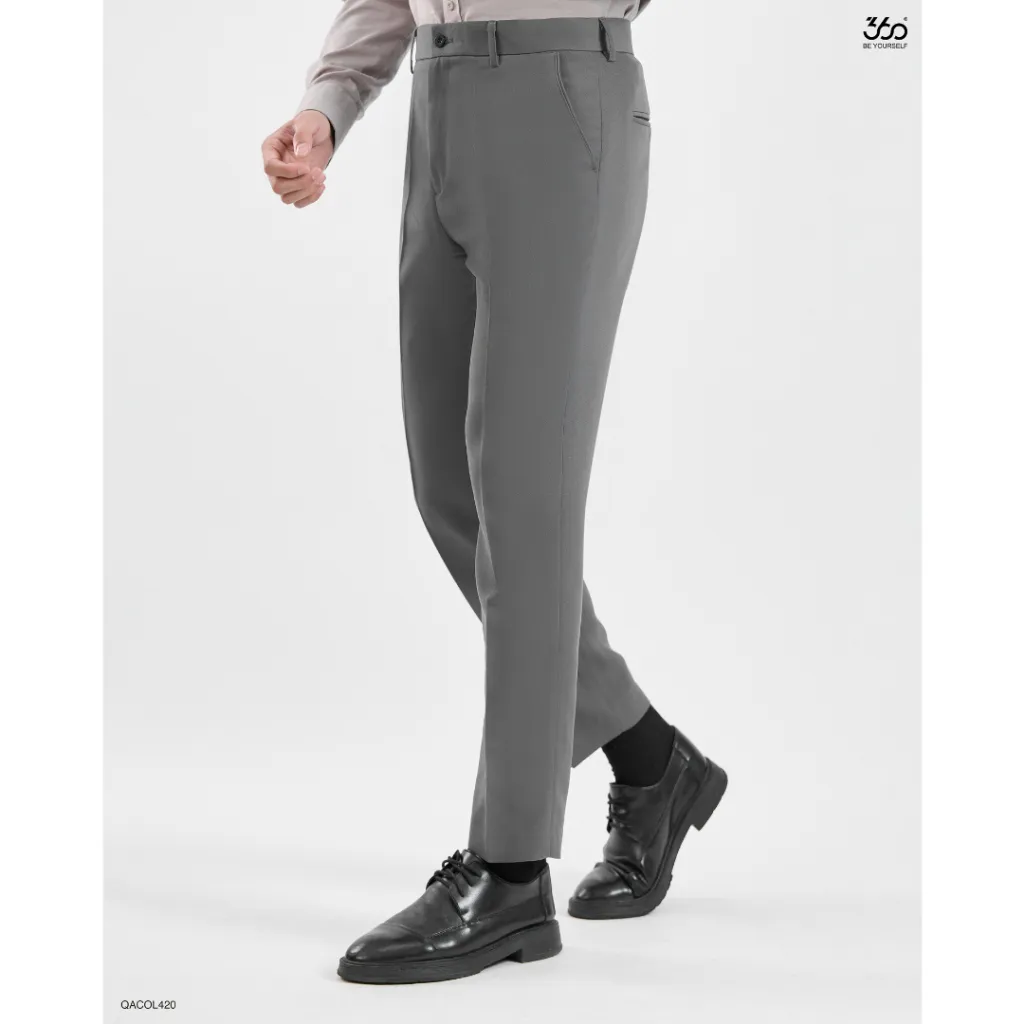 Ảnh Quần dài nam màu xám hàng xưởng xuất dư quần tây dài form slimcrop vải dày dặn chống nhăn quần âu cạp ép cao cấp 1