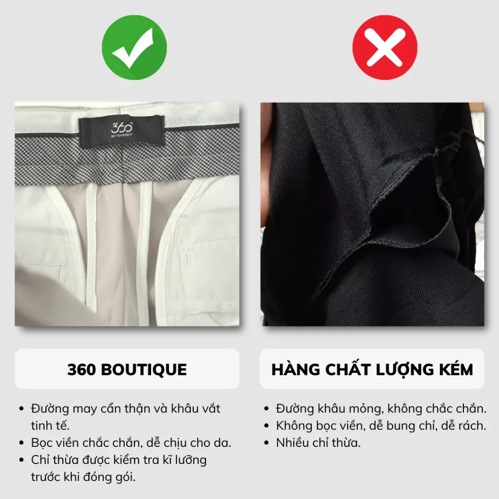 Ảnh Quần dài nam màu xám hàng xưởng xuất dư quần tây dài form slimcrop vải dày dặn chống nhăn quần âu cạp ép cao cấp 3