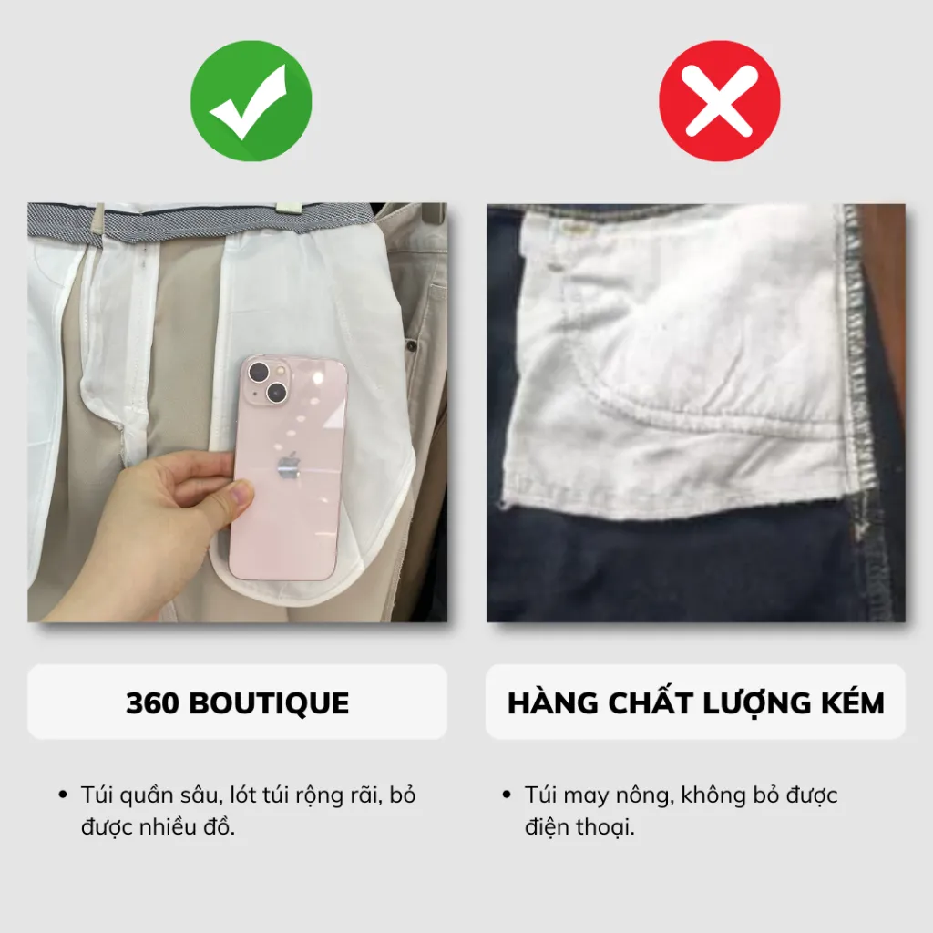 Ảnh Quần dài nam màu xám hàng xưởng xuất dư quần tây dài form slimcrop vải dày dặn chống nhăn quần âu cạp ép cao cấp 4