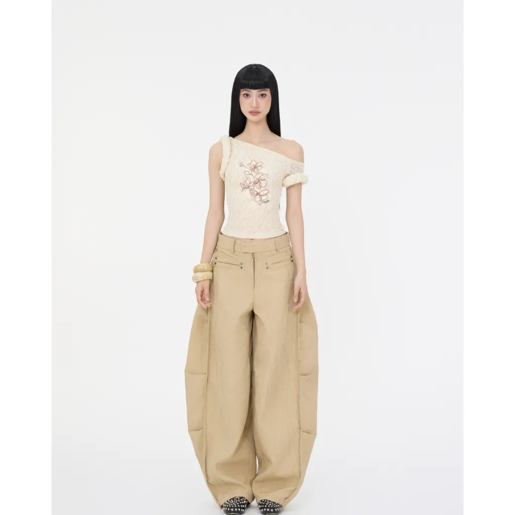 Ảnh Quần Dài Nâu Ống Rộng Brand TSUN Chính Hãng - ALI PANTS Unisex Phối Đinh Tán Streetwear Localbrand 2