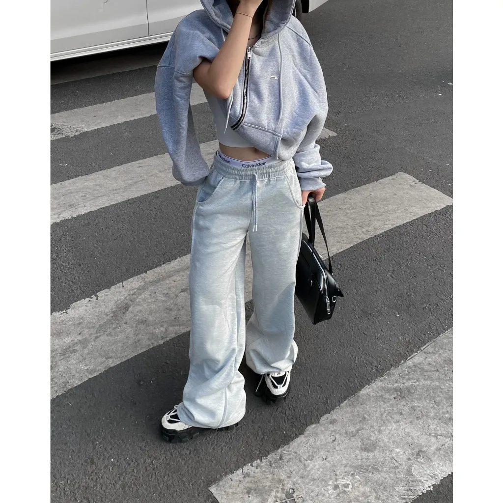 Ảnh Quần Dài Ống Rộng SAIGONESE Chất Nỉ 2 Da 350GSM Track Pants Unisex Nam Nữ Đứng Form Co Giãn Tốt 4