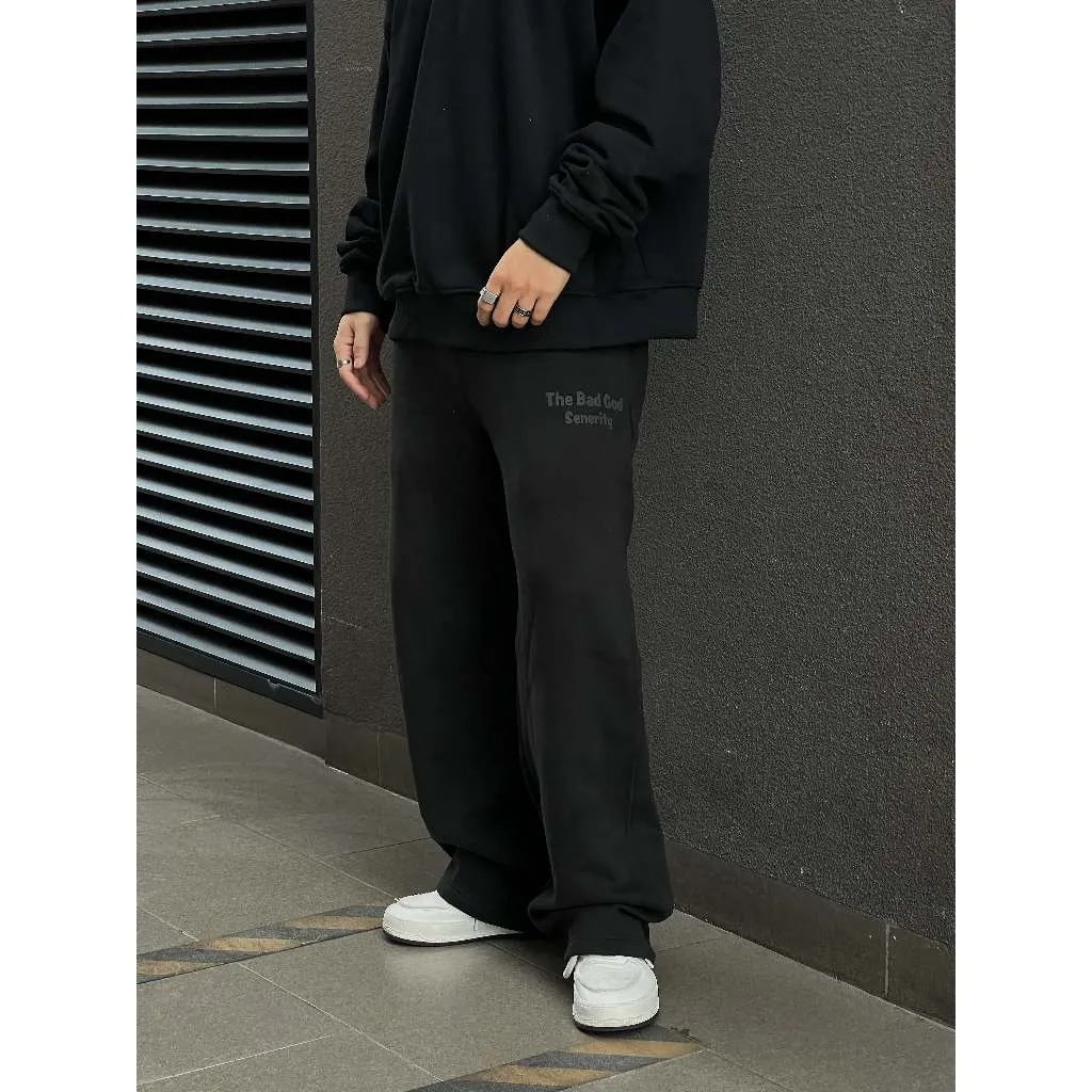 Ảnh Quần dài ống rộng suông chất nỉ bông thu đông unisex The Bad God Vanish Sweatpants 3