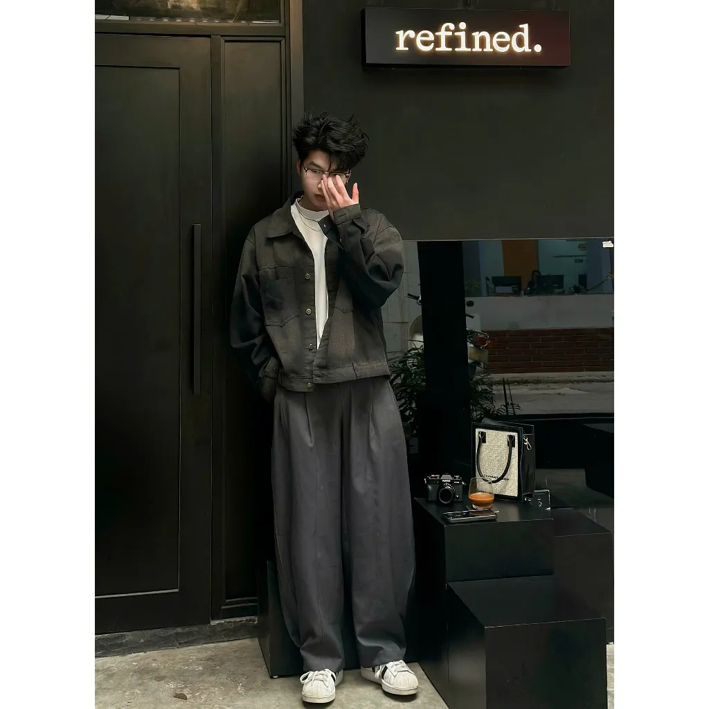 Ảnh Quần Dài Ống Rộng Vải Xước NEWSEVEN Wide Leg Pants QD.433 3