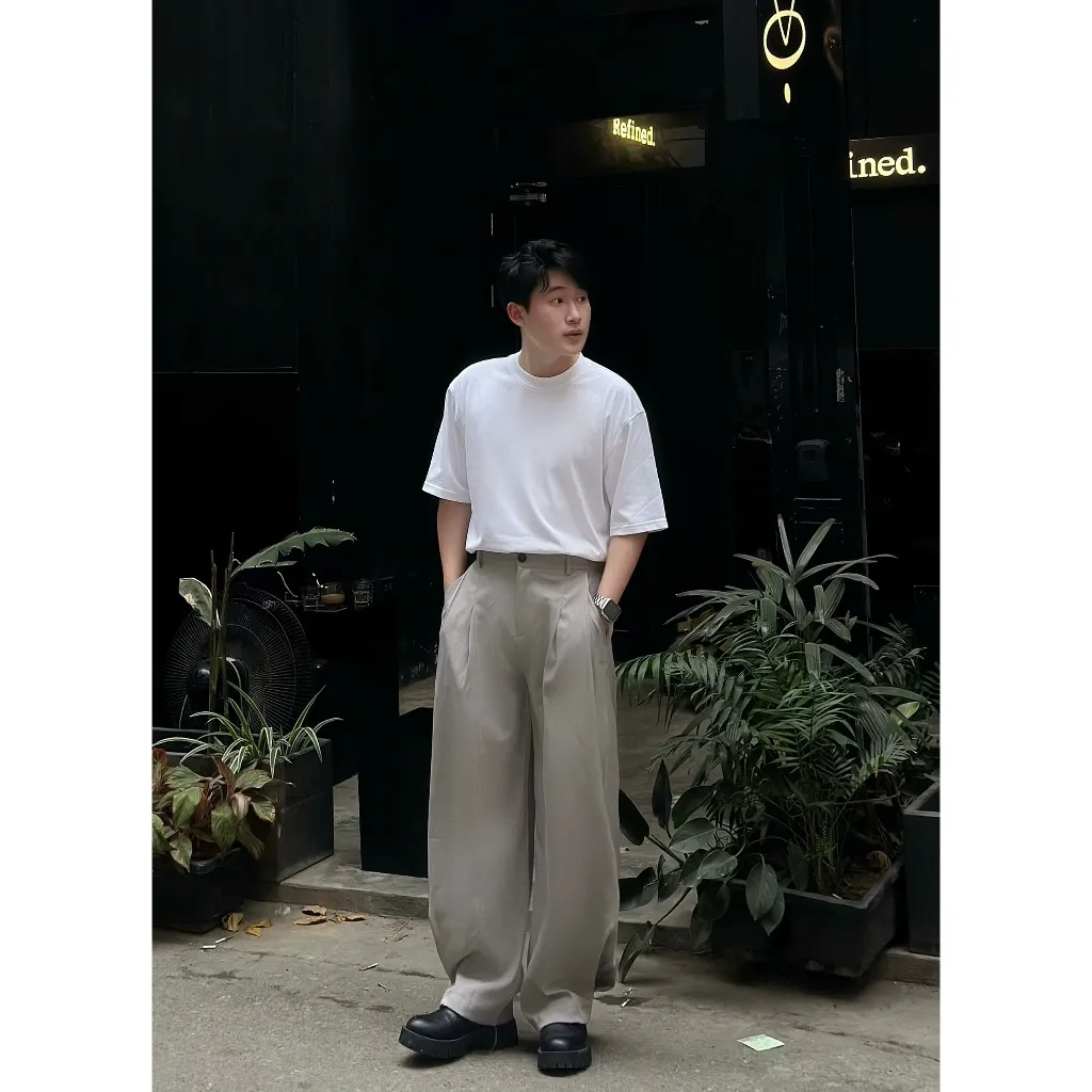 Ảnh Quần Dài Ống Rộng Vải Xước NEWSEVEN Wide Leg Pants QD.433 4