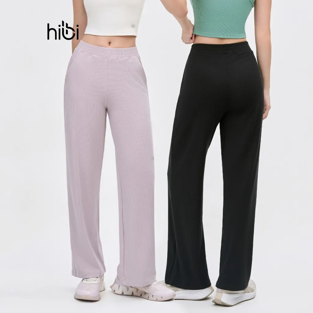 Ảnh Quần dài ống suông Hibi Sports QD323, chất vải Rib cao cấp, có túi 2 bên 1