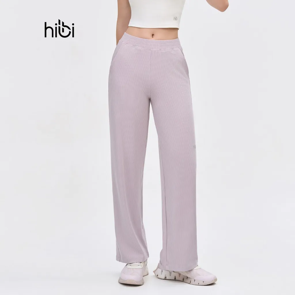 Ảnh Quần dài ống suông Hibi Sports QD323, chất vải Rib cao cấp, có túi 2 bên 4