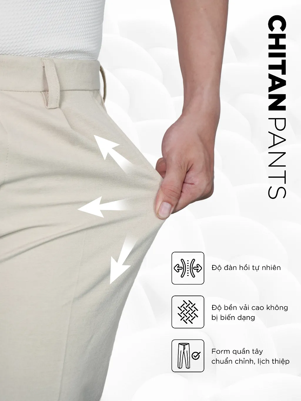Ảnh Quần dài tây nam CHITAN PANTS vải DRILL xuất xịn, dáng ủi xếp li, trẻ trung, thanh lịch - HUSSIO 3