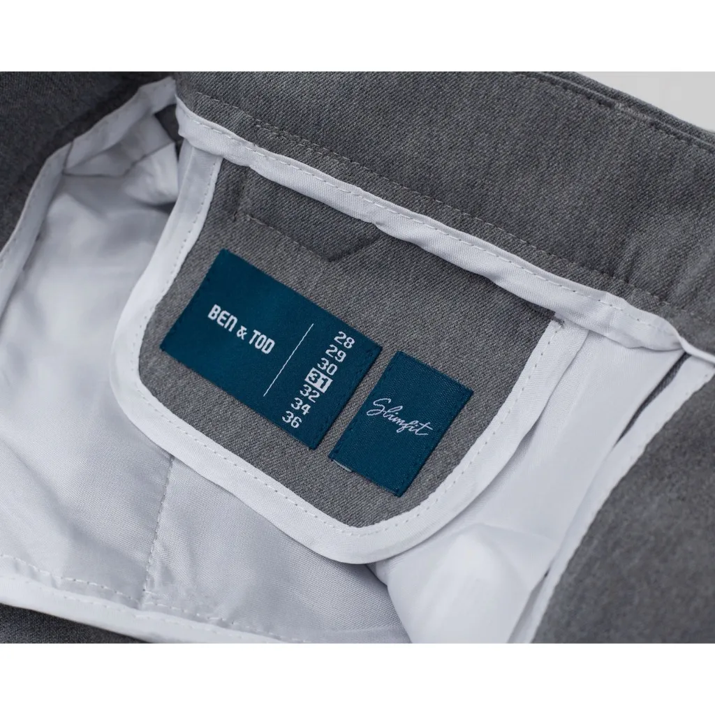 Ảnh Quần dài Tây Side Tab form Slim Fit BEN & TOD SL2120BC105 cotton cao cấp thanh lịch công sở tôn dáng 4