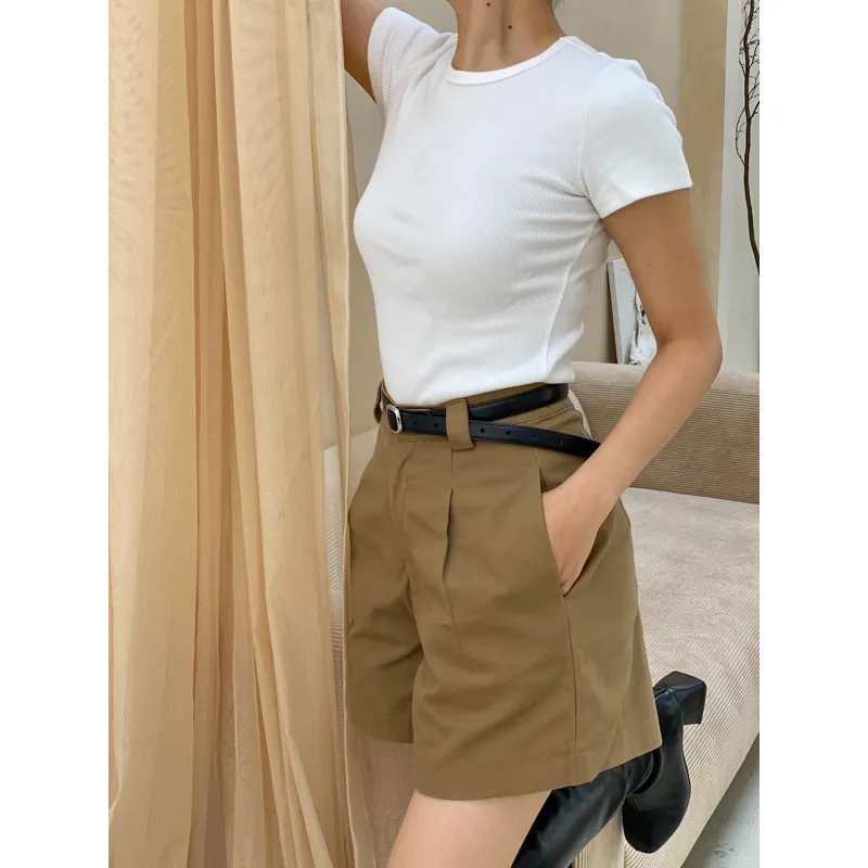 Ảnh Quần đùi short lưng cao chất liệu bố mộc idée 2