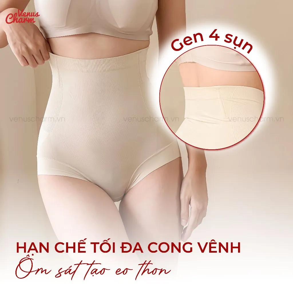 Ảnh Quần gen bụng Venus Charm chất liệu cotton 4 xương gen mỡ bụng tạo đường cong eo 18144 3