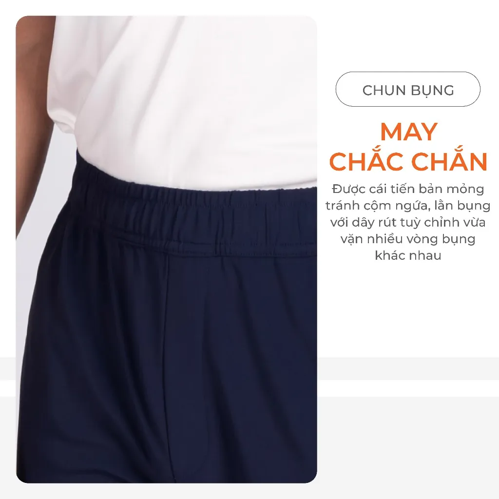 Ảnh Quần Gió Nam Livan Sport LV24W04M301, Quần Gió Co Giãn, Thoải Mái Vận Động, Quần Dài Nam, Quần Dài Nam Cạp Chun 2
