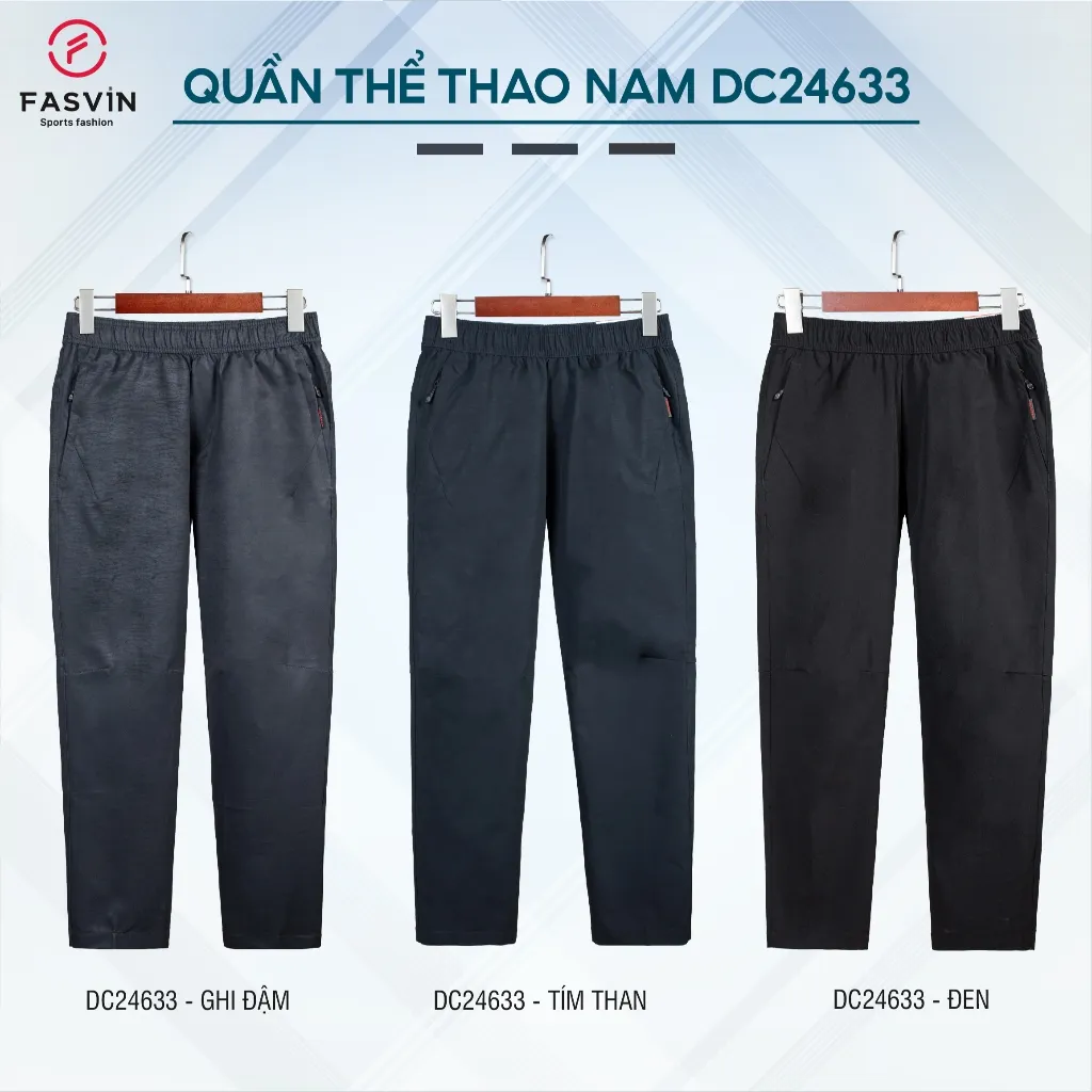 Ảnh Quần Gió Nam Thể Thao 01 Lớp FASVIN DC24633.HN Vải Đẹp Hàng Nhà Máy Dùng Khi Thể Thao Hay Mặc Nhà 2