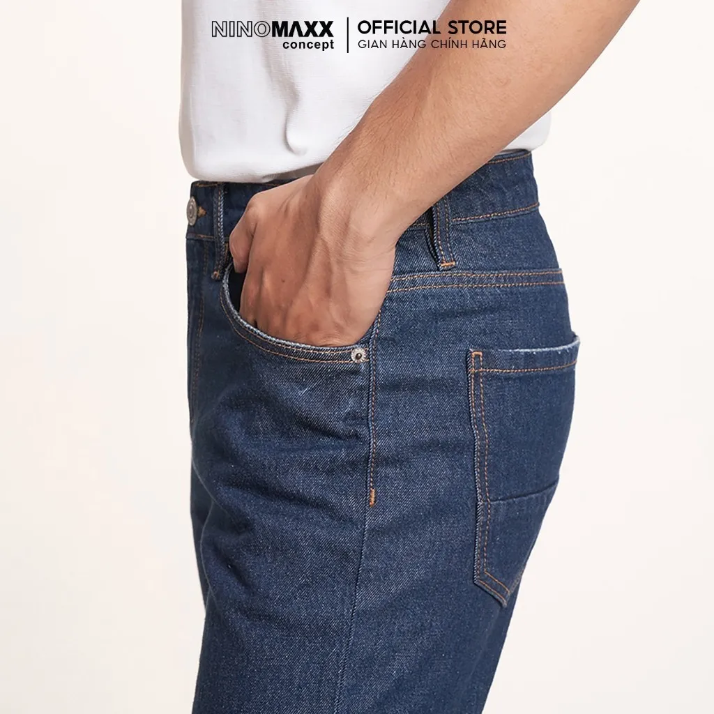Ảnh Quần jean Basic Nam ống đứng Ninomaxx 2407021 2