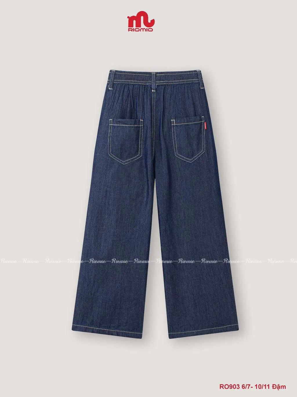 Ảnh Quần jean bé gái ellie Riomio  quần ống suông chất liệu cotton USA mềm mịn-RO903 3