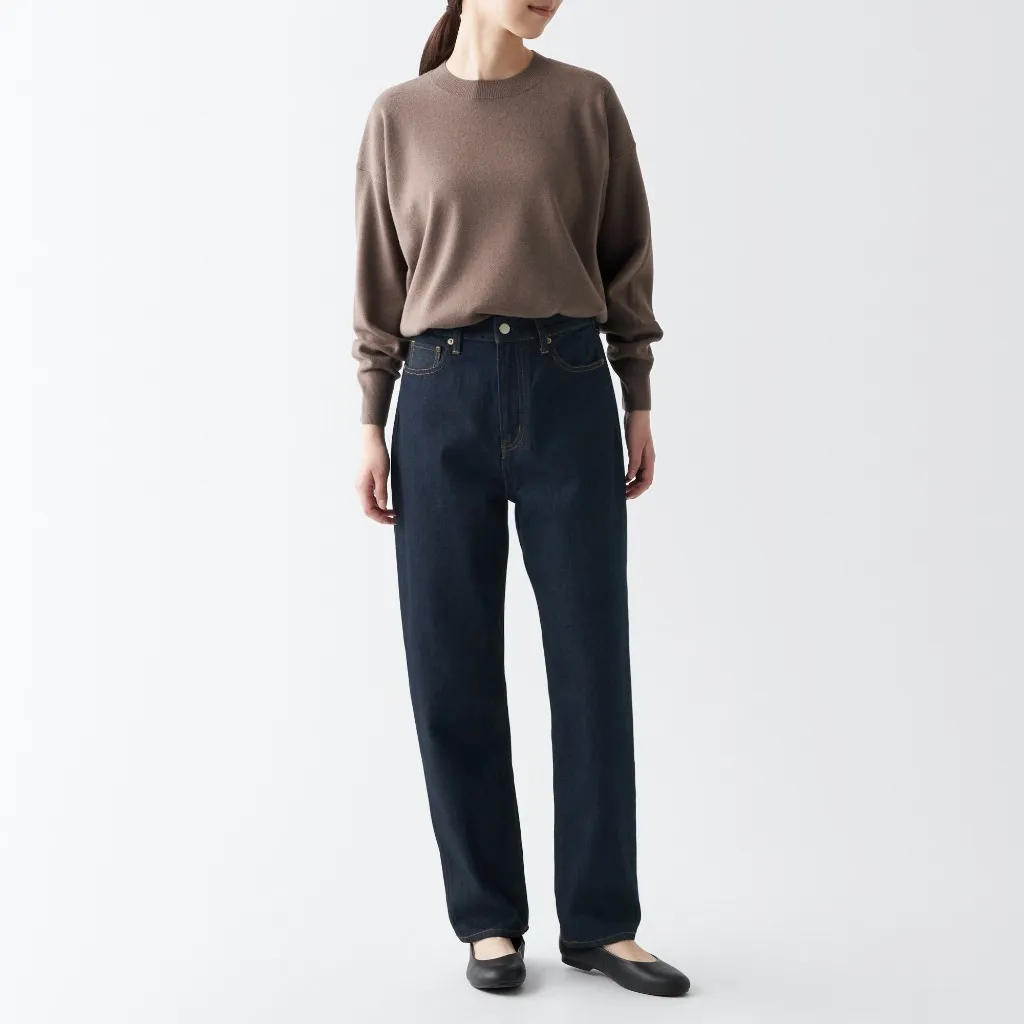 Ảnh Quần Jean Co Giãn Ống Suông 72cm MUJI 1