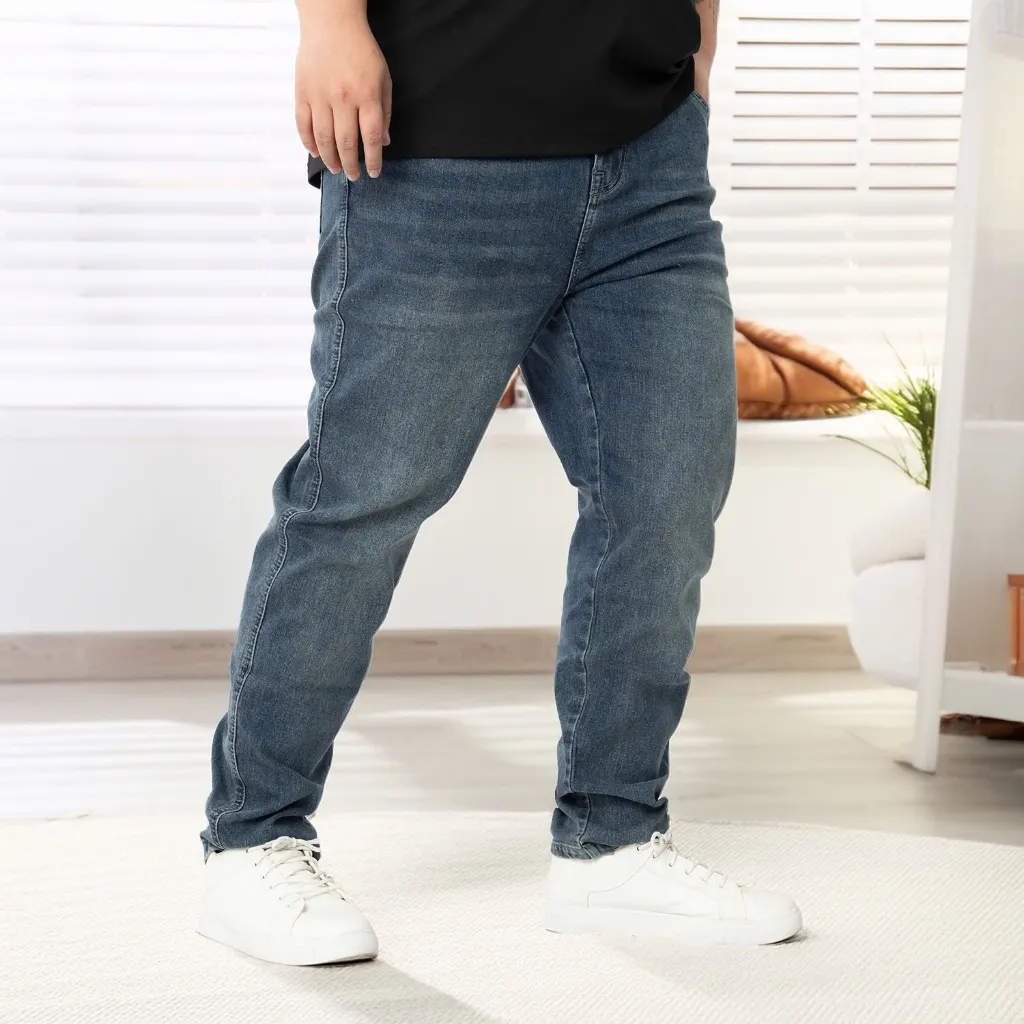 Ảnh Quần Jean Nam AKYOO Bigsize Size Từ 80kg-140kg, Chất Jean Co Giãn 04 Chiều - QJ XANH B1 3