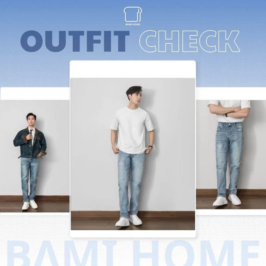 Ảnh Quần jean nam BAMI HOME chất liệu jean cotton co giãn tốt form skinny QJ06 3
