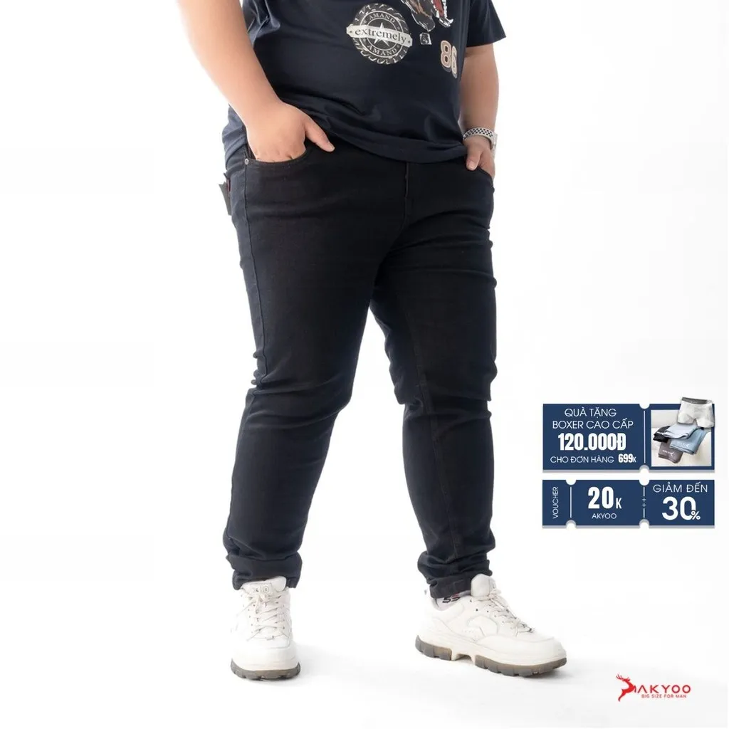 Ảnh Quần Jean Nam Bigsize Size Từ 80kg-140kg, Bigsize Nam AKYOO ; QJ A7 2