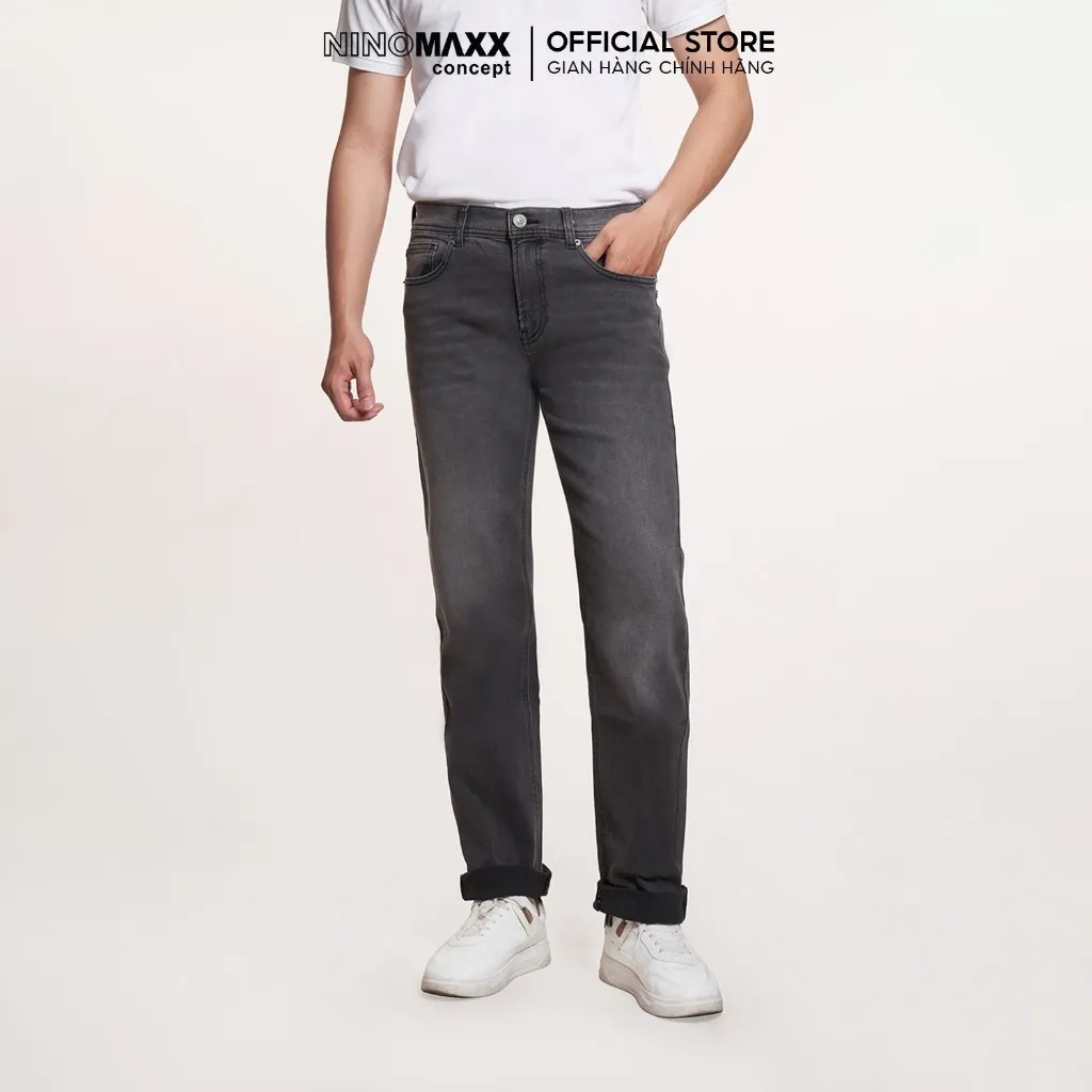 Ảnh Quần Jean Nam Ninomaxx Ống Suông 2208061 4