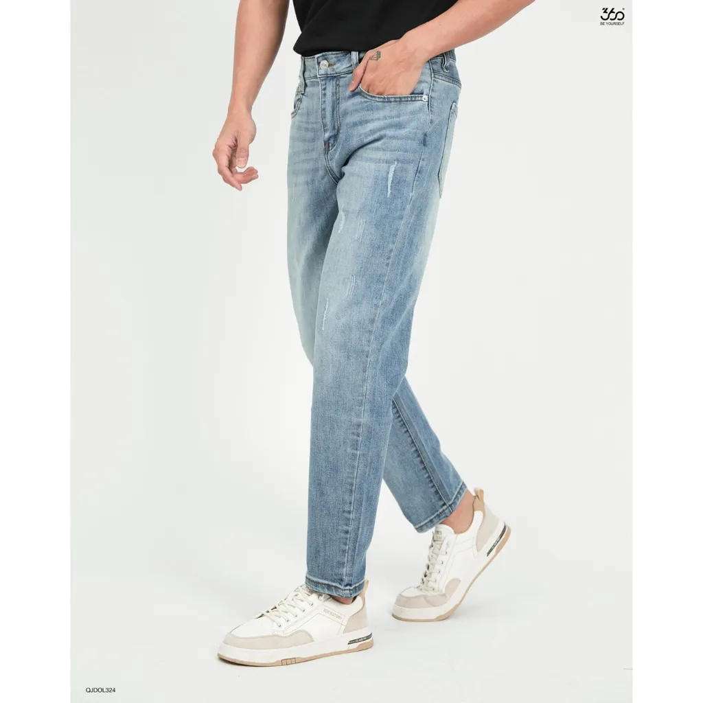 Ảnh Quần Jean Nam Slimfit Màu Xanh Denim Quần Bò Chất Liệu Cao Cấp - QJDOL324 2