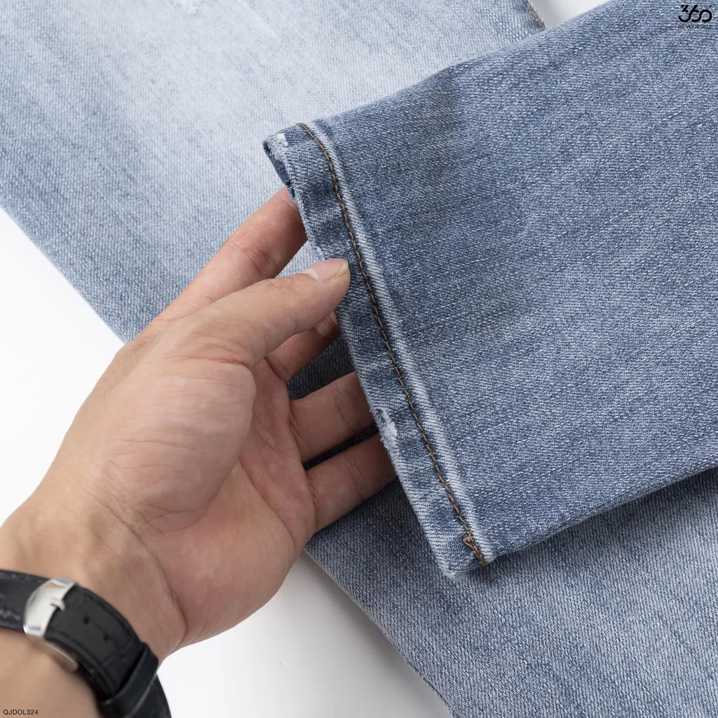 Ảnh Quần Jean Nam Slimfit Màu Xanh Denim Quần Bò Chất Liệu Cao Cấp - QJDOL324 3