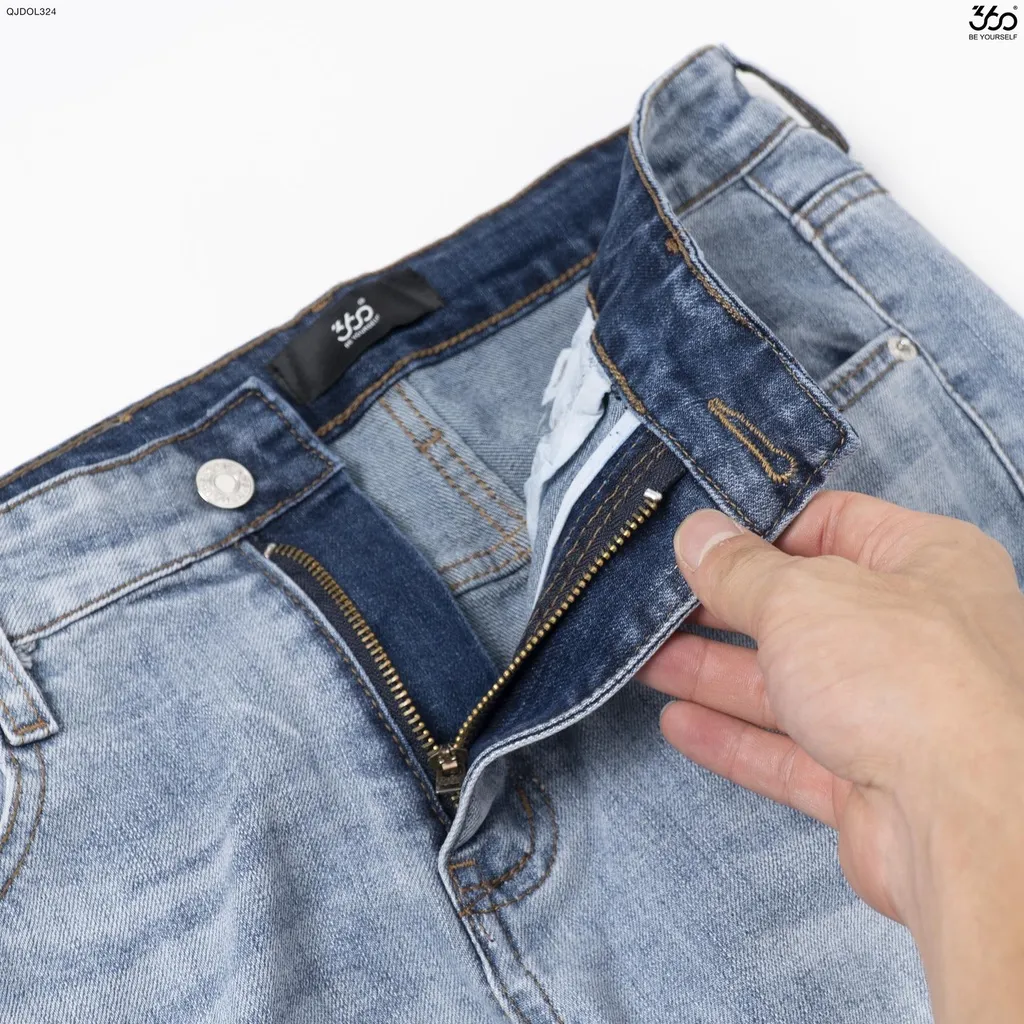 Ảnh Quần Jean Nam Slimfit Màu Xanh Denim Quần Bò Chất Liệu Cao Cấp - QJDOL324 4