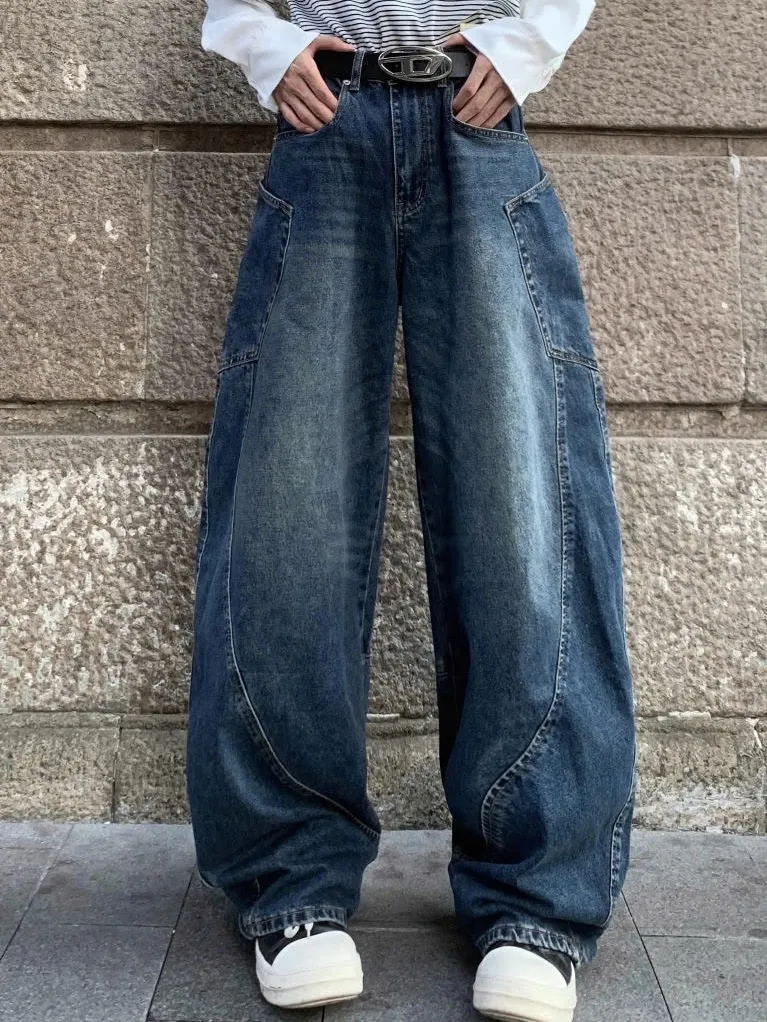 Ảnh Quần Jean Ống Cong NEWSEVEN Form Rộng Unisex Nam Nữ QD.436 1