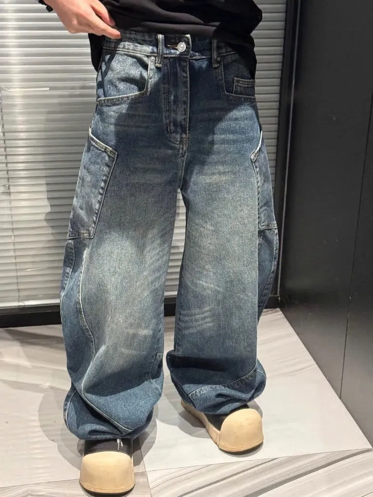 Ảnh Quần Jean Ống Cong NEWSEVEN Form Rộng Unisex Nam Nữ QD.436 3