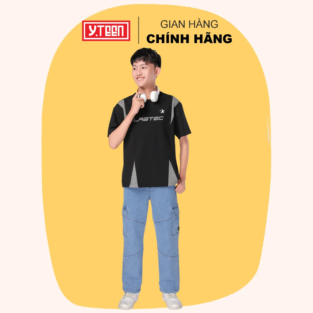 Ảnh Quần Jean Túi Hộp 2 Màu Cho Bé Trai Từ 37-62KG, Từ 10-16 Tuổi Vải Cotton Mềm Thoải Mái EQY019-4 4