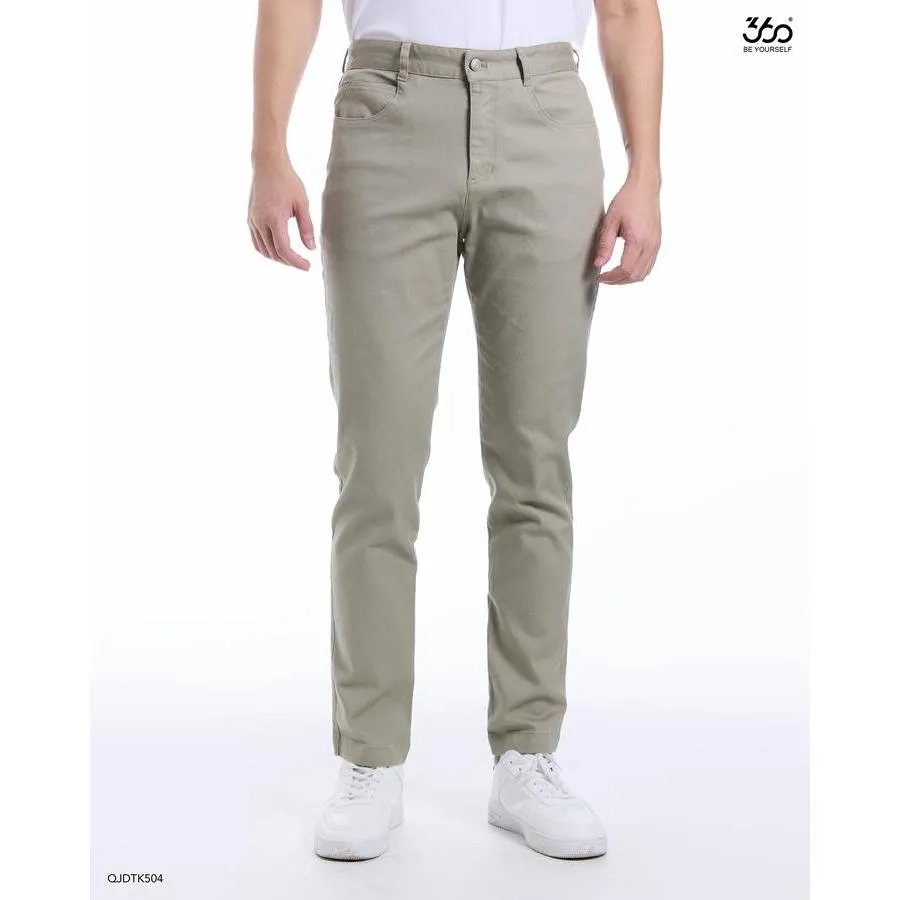 Ảnh Quần jeans chất liệu vải kaki vân chéo 360 Boutique form slim trẻ trung co giãn hạn chế bai xù - QJDTK504 2