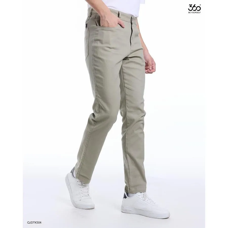 Ảnh Quần jeans chất liệu vải kaki vân chéo 360 Boutique form slim trẻ trung co giãn hạn chế bai xù - QJDTK504 3