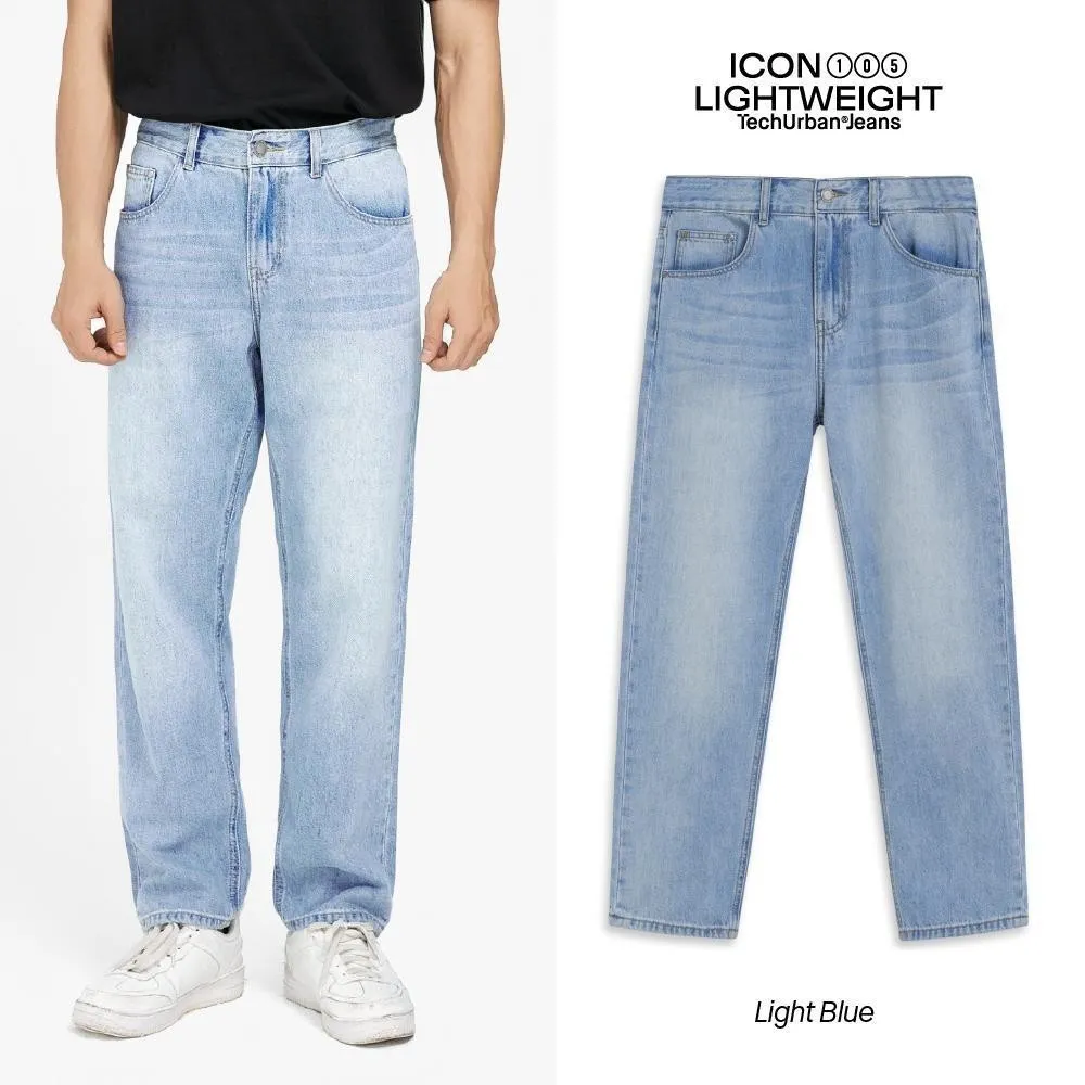 Ảnh Quần jeans nam ICONDENIM, quần bò ống đứng, dáng suông, công nghệ Lightweight siêu nhẹ, chống nhăn tốt ICON105 3
