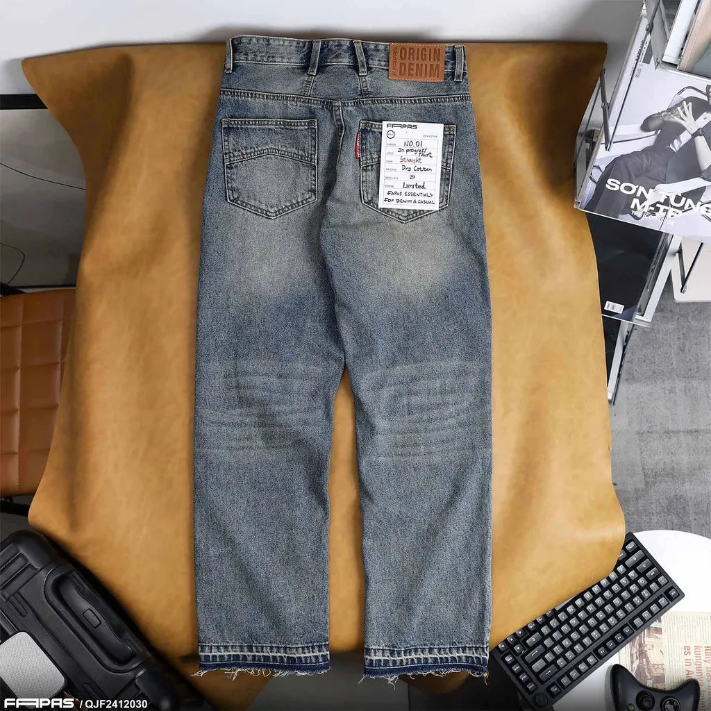 Ảnh Quần Jeans Nam Nest Chất Liệu Jean Đứng Form Straight Nest Chính Hãng Fapas 1