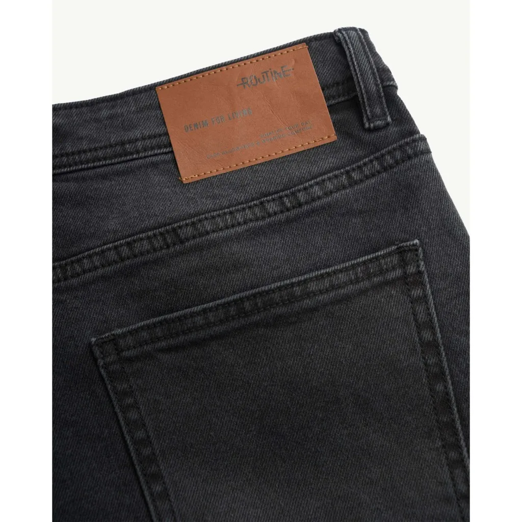 Ảnh Quần Jeans Nam Ống Suông Form Straight Cropped - Routine 10S25DPA013 4