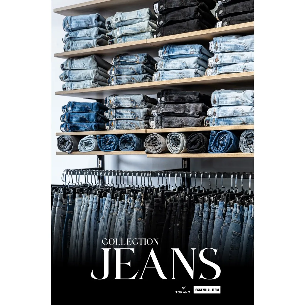 Ảnh Quần Jeans nam TORANO dáng basic Slim Co Giãn Tốt, Không Bai Xù, Bền Màu, Phom Trẻ Trung EABJ012 3